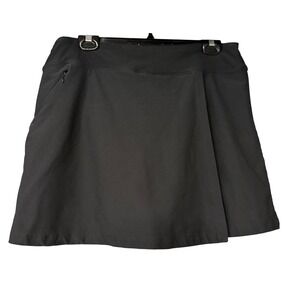 L.L.Bean Womens Medium Black Active Skort Built-in Shorts